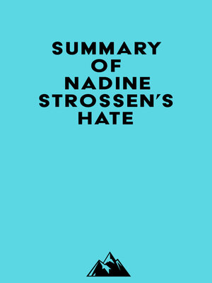 cover image of Summary of Nadine Strossen's HATE